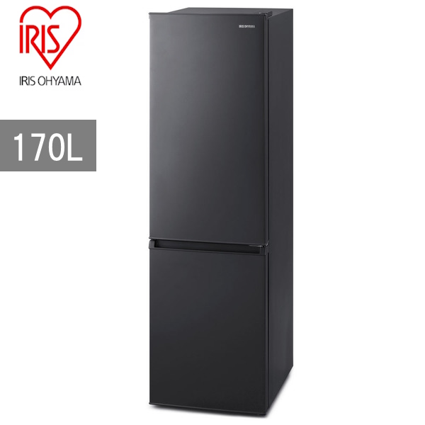 冷凍冷蔵庫 170L IRSD-17A-B ブラック